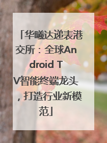 华曦达递表港交所：全球Android TV智能终端龙头，打造行业新模范
