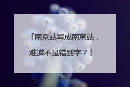 南京站写成南亰站，难道不是错别字？