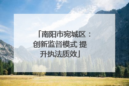 南阳市宛城区：创新监督模式 提升执法质效