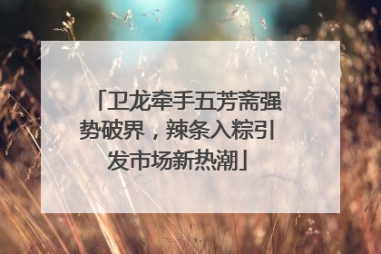 卫龙牵手五芳斋强势破界，辣条入粽引发市场新热潮