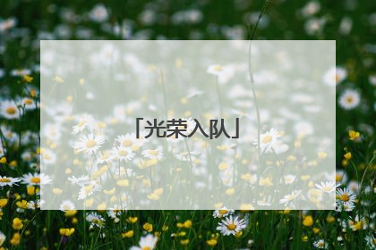 光荣入队