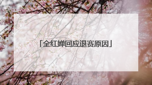 全红婵回应退赛原因