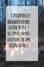共建医疗器械供应链出海平台！长沙企业组团共拓非洲蓝海市场