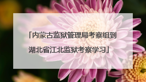 内蒙古监狱管理局考察组到湖北省江北监狱考察学习