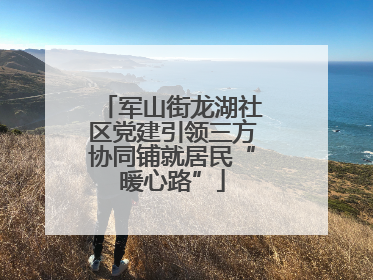 军山街龙湖社区党建引领三方协同铺就居民“暖心路”