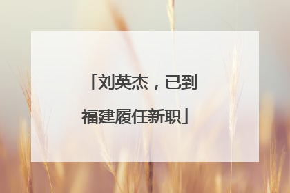 刘英杰，已到福建履任新职