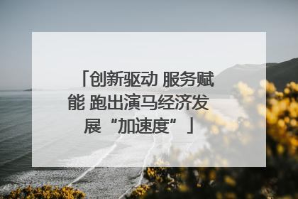 创新驱动 服务赋能 跑出演马经济发展“加速度”