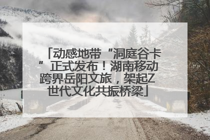 动感地带“洞庭谷卡”正式发布！湖南移动跨界岳阳文旅，架起Z世代文化共振桥梁