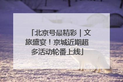 北京号最精彩｜文旅盛宴！京城近期超多活动轮番上线