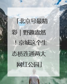 北京号最精彩｜野趣盎然！京城这个生态桥连通两大网红公园