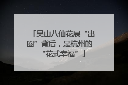 吴山八仙花展“出圈”背后，是杭州的“花式幸福”