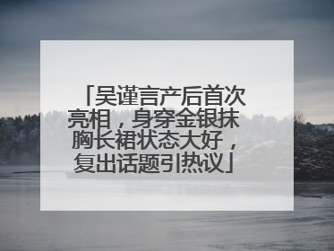 吴谨言产后首次亮相，身穿金银抹胸长裙状态大好，复出话题引热议