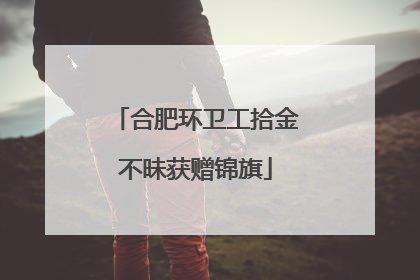 合肥环卫工拾金不昧获赠锦旗