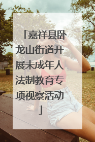 嘉祥县卧龙山街道开展未成年人法制教育专项视察活动