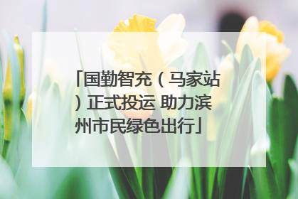 国勤智充（马家站）正式投运 助力滨州市民绿色出行