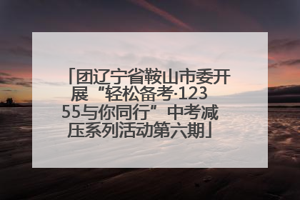 团辽宁省鞍山市委开展“轻松备考·12355与你同行”中考减压系列活动第六期