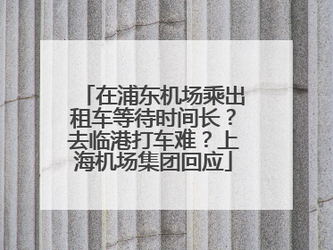 在浦东机场乘出租车等待时间长？去临港打车难？上海机场集团回应