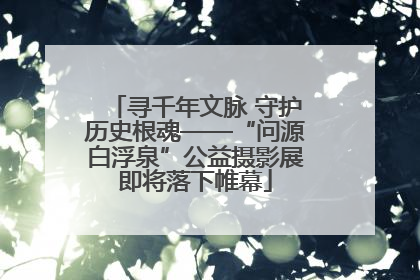 寻千年文脉 守护历史根魂——“问源白浮泉”公益摄影展即将落下帷幕