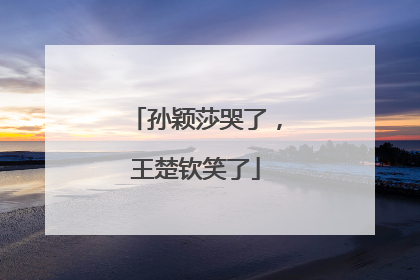 孙颖莎哭了，王楚钦笑了