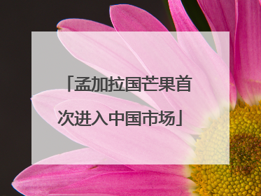 孟加拉国芒果首次进入中国市场