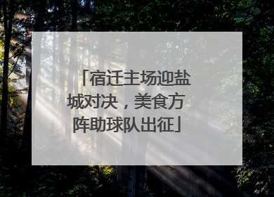 宿迁主场迎盐城对决，美食方阵助球队出征