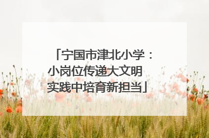宁国市津北小学：小岗位传递大文明 实践中培育新担当
