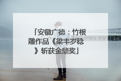 安徽广德：竹根雕作品《梁丰岁稔》斩获金鼎奖