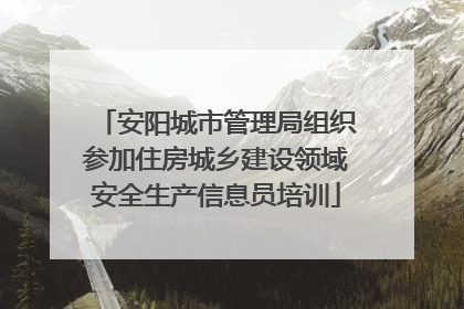 安阳城市管理局组织参加住房城乡建设领域安全生产信息员培训