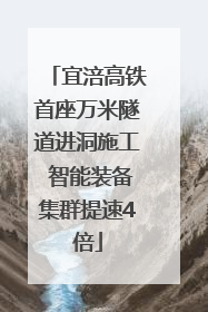 宜涪高铁首座万米隧道进洞施工 智能装备集群提速4倍