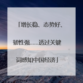 增长稳、态势好、韧性强……透过关键词感知中国经济