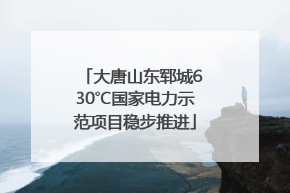 大唐山东郓城630℃国家电力示范项目稳步推进