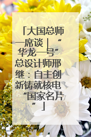 大国总师一席谈｜“华龙一号”总设计师邢继：自主创新铸就核电“国家名片”