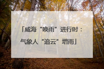 威海“唤雨”进行时：气象人“追云”增雨