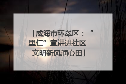 威海市环翠区：“里仁”宣讲进社区 文明新风润心田