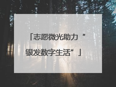 志愿微光助力“银发数字生活”