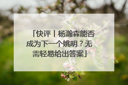 快评丨杨瀚森能否成为下一个姚明？无需轻易给出答案