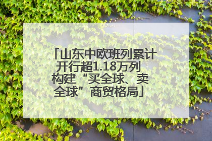山东中欧班列累计开行超1.18万列 构建“买全球、卖全球”商贸格局