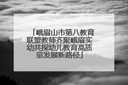 峨眉山市第八教育联盟教师齐聚峨眉实幼共探幼儿教育高质量发展新路径