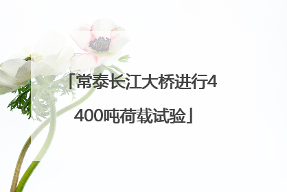 常泰长江大桥进行4400吨荷载试验