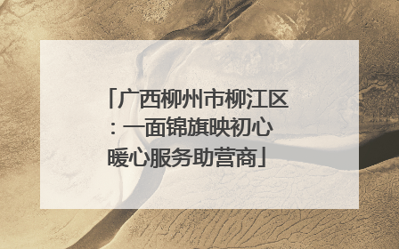 广西柳州市柳江区：一面锦旗映初心 暖心服务助营商