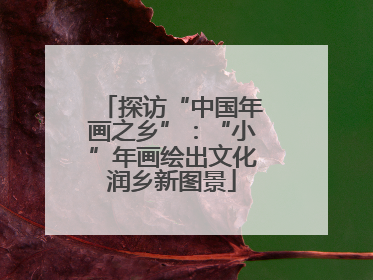 探访“中国年画之乡”：“小”年画绘出文化润乡新图景