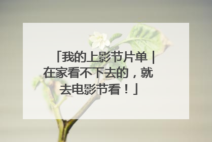 我的上影节片单｜在家看不下去的，就去电影节看！