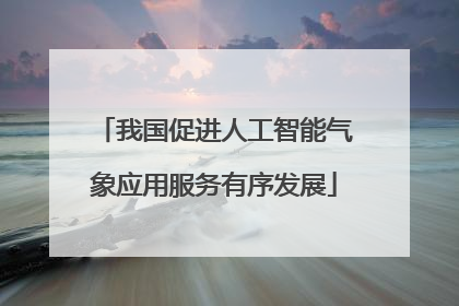 我国促进人工智能气象应用服务有序发展