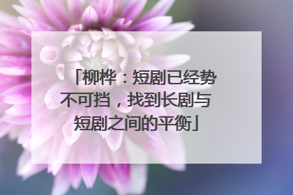 柳桦：短剧已经势不可挡，找到长剧与短剧之间的平衡