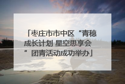 枣庄市市中区“青穗成长计划 星空思享会”团青活动成功举办