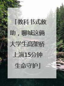教科书式救助，聊城这俩大学生高架桥上演15分钟生命守护