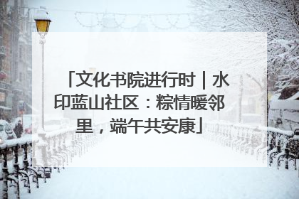文化书院进行时｜水印蓝山社区：粽情暖邻里，端午共安康