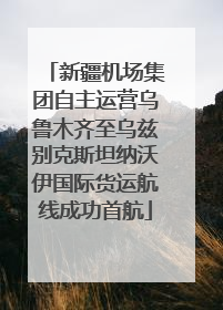新疆机场集团自主运营乌鲁木齐至乌兹别克斯坦纳沃伊国际货运航线成功首航