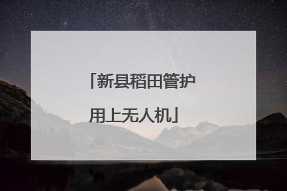 新县稻田管护用上无人机