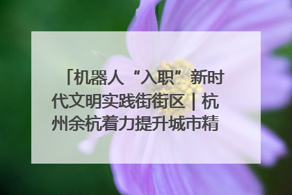 机器人“入职”新时代文明实践街街区｜杭州余杭着力提升城市精细化智能化管理水平